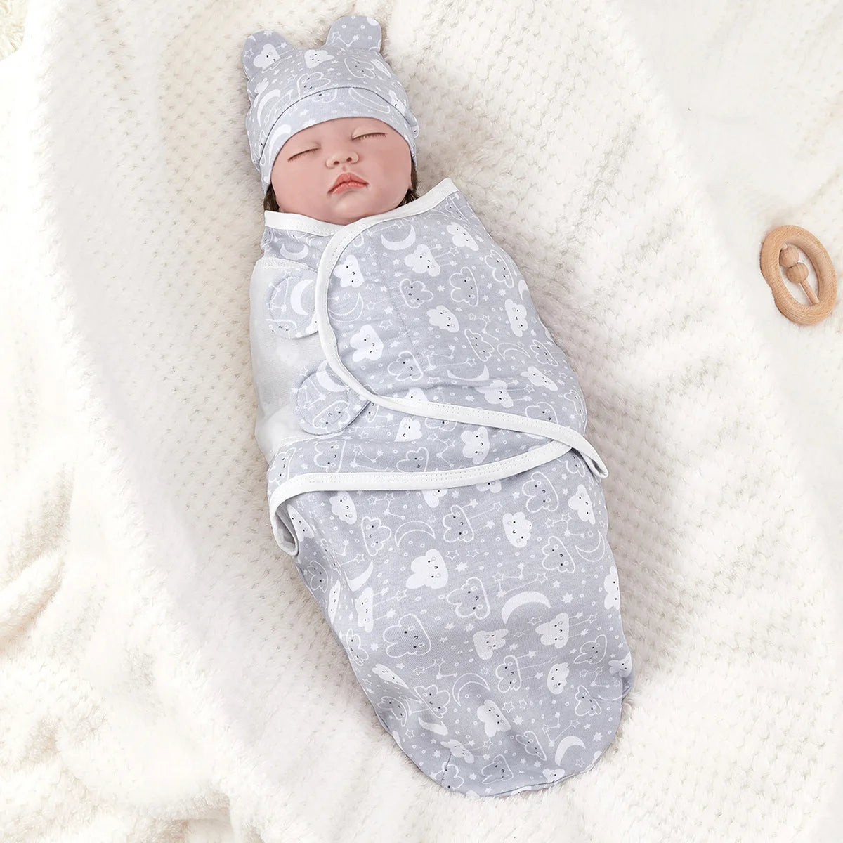Gigoteuse d'Emmaillotage Pour Bébé - 0-3 Mois - 100% Coton
