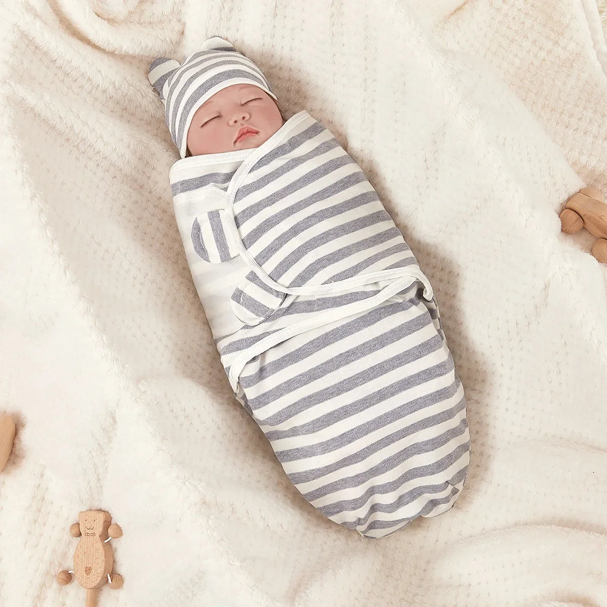 Gigoteuse d'Emmaillotage Pour Bébé - 0-3 Mois - 100% Coton