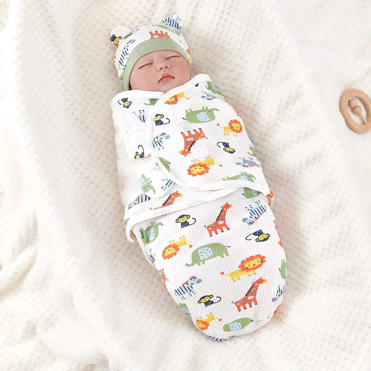 Gigoteuse d'Emmaillotage Pour Bébé - 0-3 Mois - 100% Coton