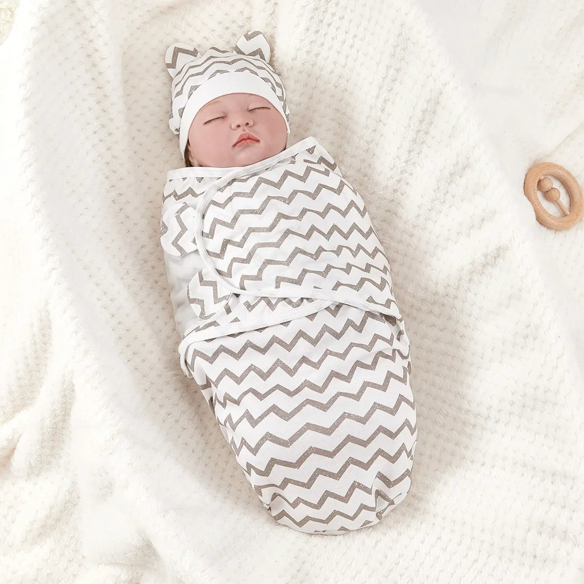 Gigoteuse d'Emmaillotage Pour Bébé - 0-3 Mois - 100% Coton