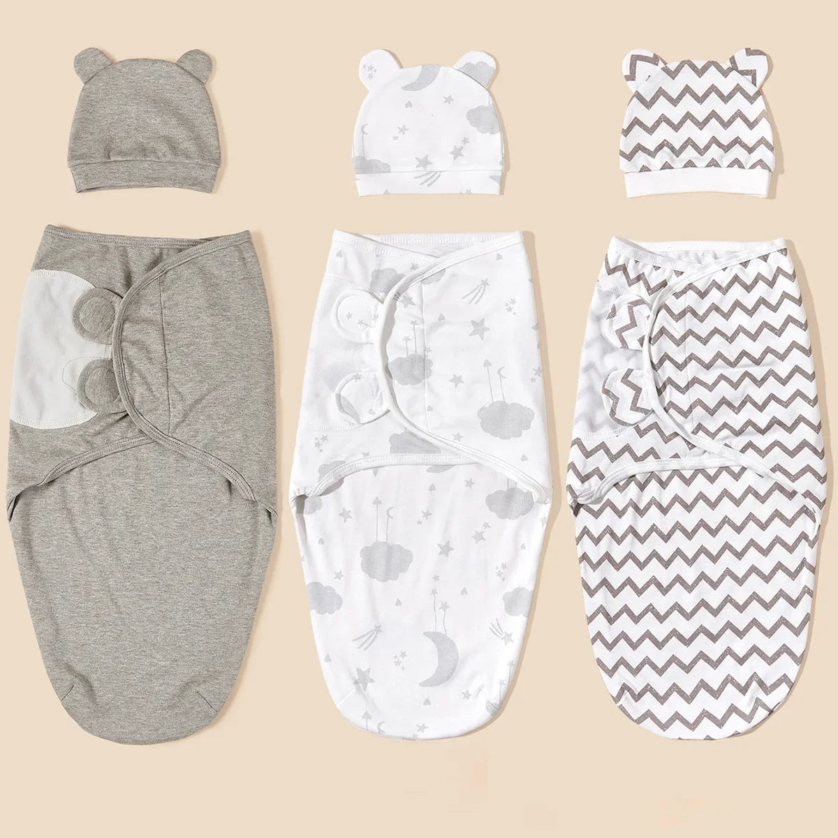 Gigoteuse d'Emmaillotage Pour Bébé - 0-3 Mois - 100% Coton